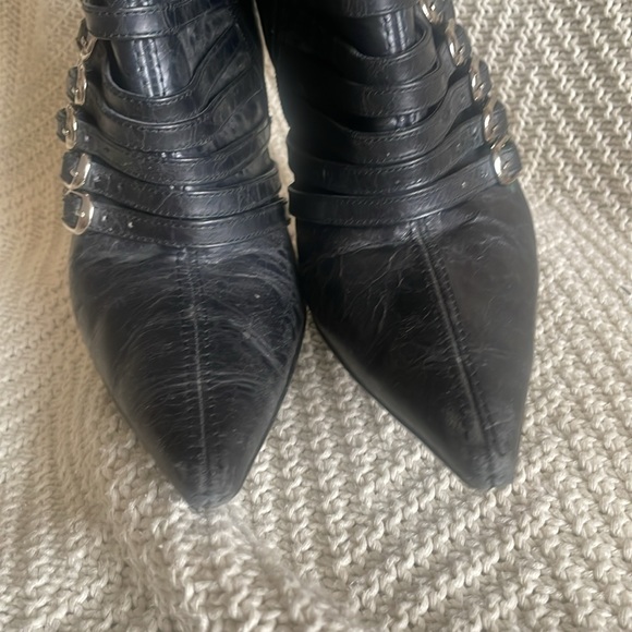 Bebe vintage leather buckle boots 7.5 - Picture 6 of 9